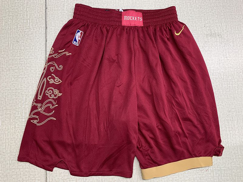 Men NBA Nike Houston Rockets red shorts